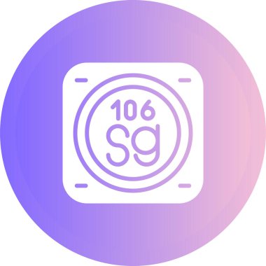 Kimyasal Element Web simgesi vektör çizimi