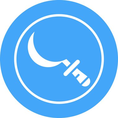 Modern Sickle simgesinin vektör illüstrasyonu