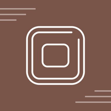 Kare Simgesini Durdur, vektör illüstrasyonu 