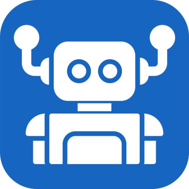 robot. Web simgesi basit illüstrasyon 