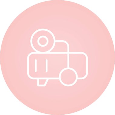 Vektör illüstrasyonu, Hava kompresörü simgesi element arkaplanı          