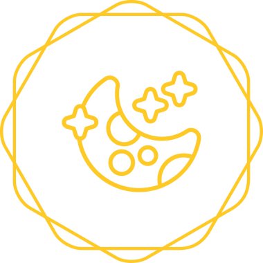 Ay simgesi, vektör illüstrasyonu basit tasarım