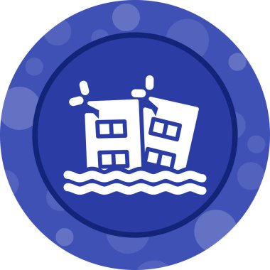 Flood simgesinin vektör illüstrasyonu