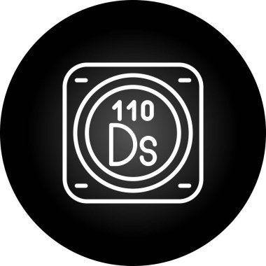 Periyodik tablonun kimyasal elementinin web illüstrasyonu