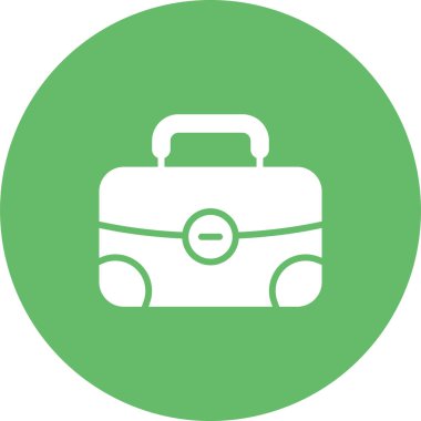 evrak çantası web simgesi, bagaj işareti, vektör illüstrasyonu