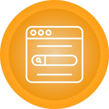 Arama motoru optimizasyon simgesi, vektör illüstrasyonu basit tasarım