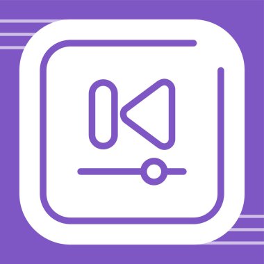 vektör web simgesi görüntüsü Önceki Parça düğmesi 