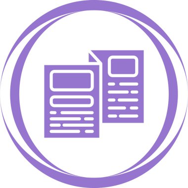 Broşür simgesi, vektör illüstrasyonu basit tasarım