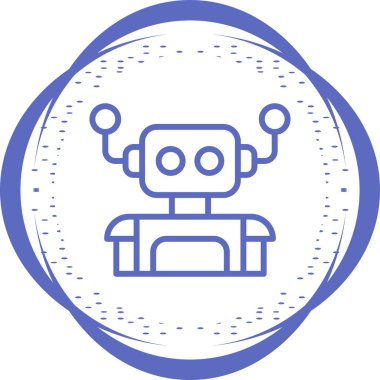 robot. Web simgesi basit illüstrasyon 