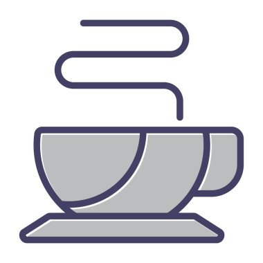 kahve fincanı web simgesi, basit vektör illüstrasyonu