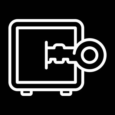 Güvenli vektör web simgesi illüstrasyonu