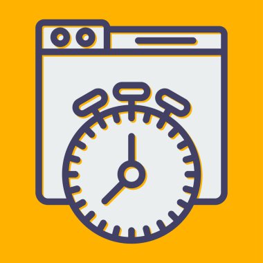 Basit bir kronometre. vektör simgesi