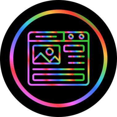Web tasarım simgesi, web geliştirme konsepti, vektör illüstrasyonu 