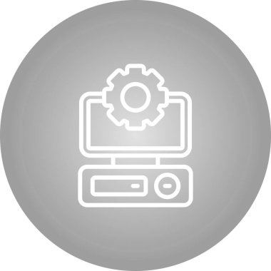 Bakım simgesi, servis aracı simgesi, vektör illüstrasyonu