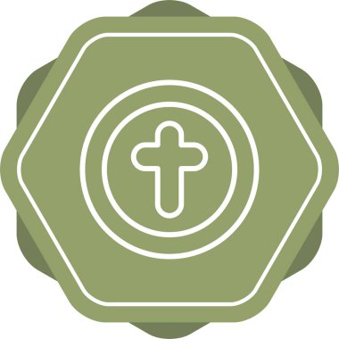 Haç. Web simgesi basit illüstrasyon 