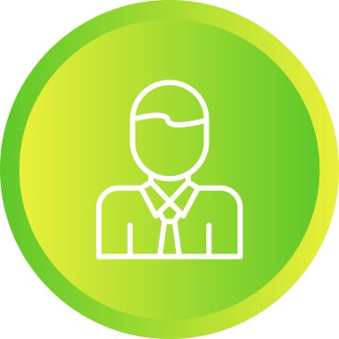 Muhasebeci avatar simgesinin vektör çizimi