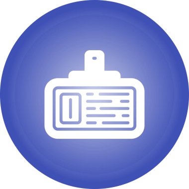 Kimlik kartı belgesi simgesi, vektör illüstrasyonu 