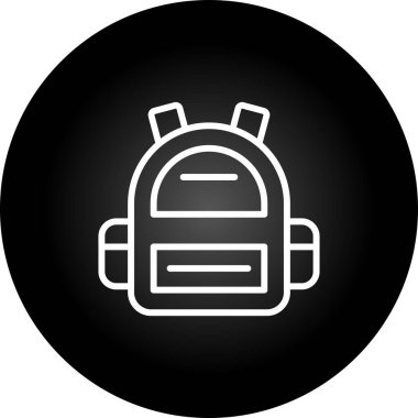 sırt çantası simgesi web basit illüstrasyon