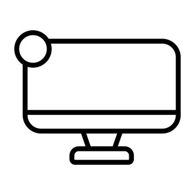 Monitör. Web simgesi basit illüstrasyon