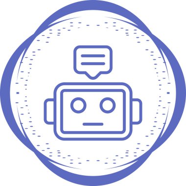 Chatbot 'lar. Web simgesi basit illüstrasyon