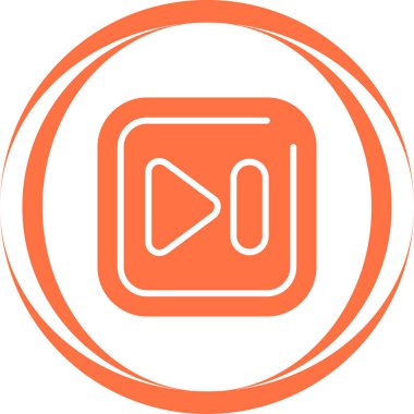 Sonraki Parça Meydanı Simgesi, basit vektör illüstrasyonu 