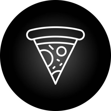 pizza. Web simgesi basit illüstrasyon