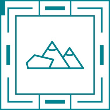 dağlar web simgesi, vektör çizim 