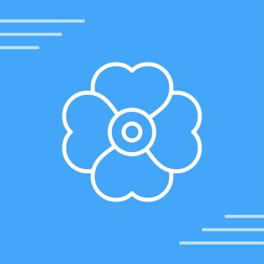 Kiraz çiçeği ikonu vektör illüstrasyonu 