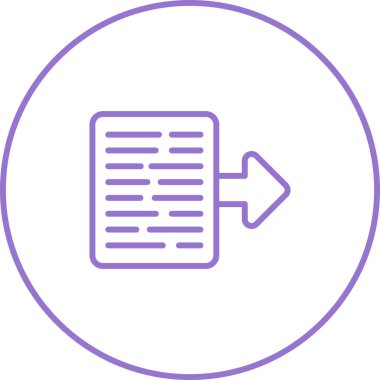 Belge Aktarma web simgesi, basit illüstrasyon 