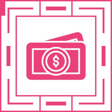 Para için. Web simgesi vektör illüstrasyonu 