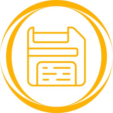 Beyaz arkaplanda izole edilmiş disket simgesi, vektör illüstrasyonu