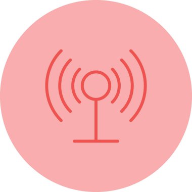 Kablosuz. Web simgesi basit illüstrasyon