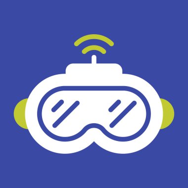 VR gözlük simgesinin vektör illüstrasyonu 