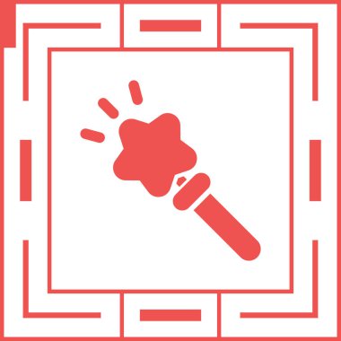 Sihirli Değnek Modern simgesinin vektör çizimi     