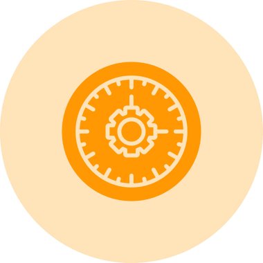 Zaman web simgesi vektör illüstrasyonu 