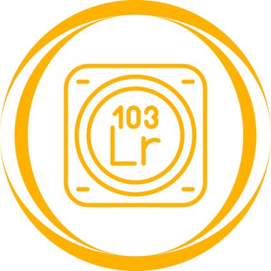 Kimyasal Element Web simgesi vektör çizimi