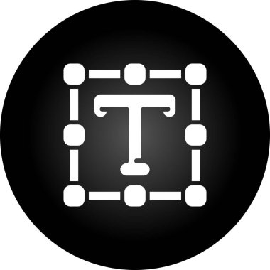 Metin aracı simgesinin vektör illüstrasyonu