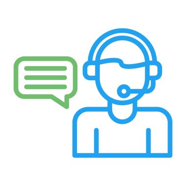 Kişisel Yardımcı simgesinin vektör illüstrasyonu 