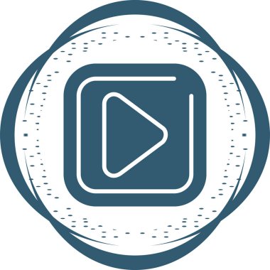 kare simgesi, vektör illüstrasyonunu çal