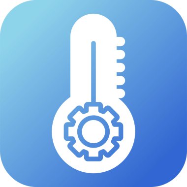 Termometre. Web simgesi basit illüstrasyon