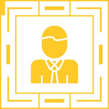 Muhasebeci avatar simgesinin vektör çizimi