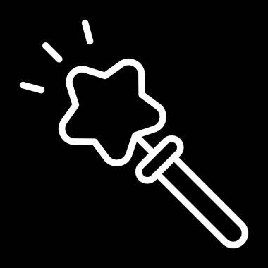 Sihirli Değnek Modern simgesinin vektör çizimi     