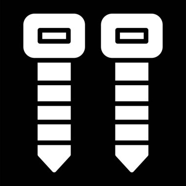 Kablo bağı simgesi, vektör illüstrasyonu basit tasarım