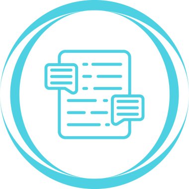 Yorum belgesi. Web simgesi basit illüstrasyon