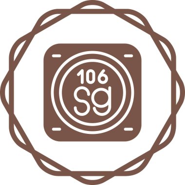 Kimyasal Element Web simgesi vektör çizimi