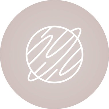 Satürn. Web simgesi basit tasarım