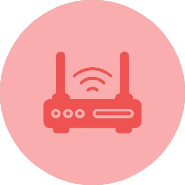 WiFi yönlendirici kutsal kişilerin resmi, vektör çizim     