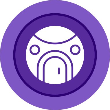 Uzay aracı simgesi, basit vektör illüstrasyonu 