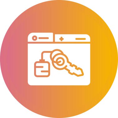 anahtar simgesi, vektör illüstrasyonu basit tasarım