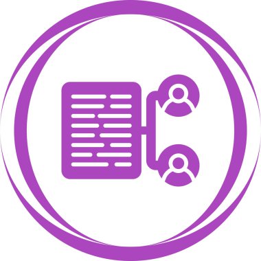 Belge İşbirliği simgesi, vektör illüstrasyonu basit tasarım